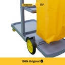 Krisbow Troli Kebersihan Dengan Holder - Abu-Abu Cleaning Cart Peralatan Kebersihan Perabotan Bersih-Bersih Trolley Kebersihan