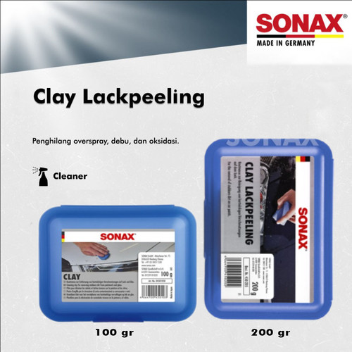 Sonax Clay Lackpeeling Blue Menghilangkan Kotoran Membandel Cat Mobil