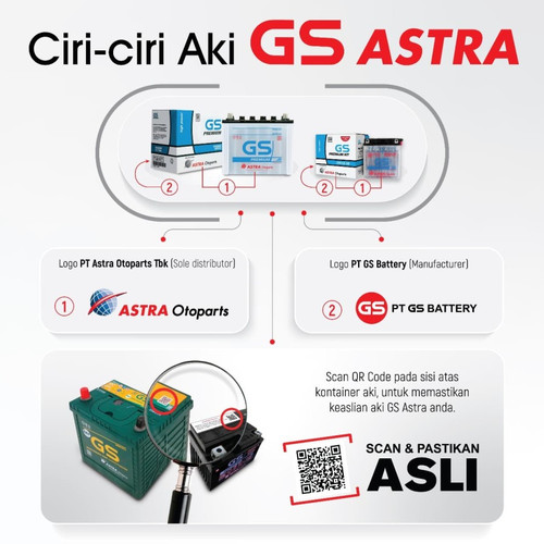 Voucher Aki GS ASTRA Hybrid NS60 Avanza, Xenia, Rush + Free Jasa Ganti
