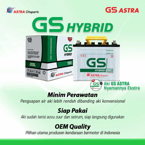 Voucher Aki GS ASTRA Hybrid NS60 Avanza, Xenia, Rush + Free Jasa Ganti