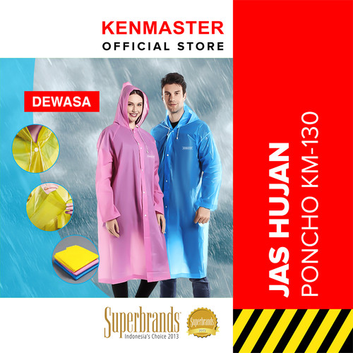 Kenmaster Jas Hujan EVA KM-130 Poncho /Jas Hujan Tebal/Jas Hujan Jumbo