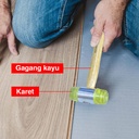 Kenmaster Palu Karet 40mm Gagang Kayu Kuning - PLKR009