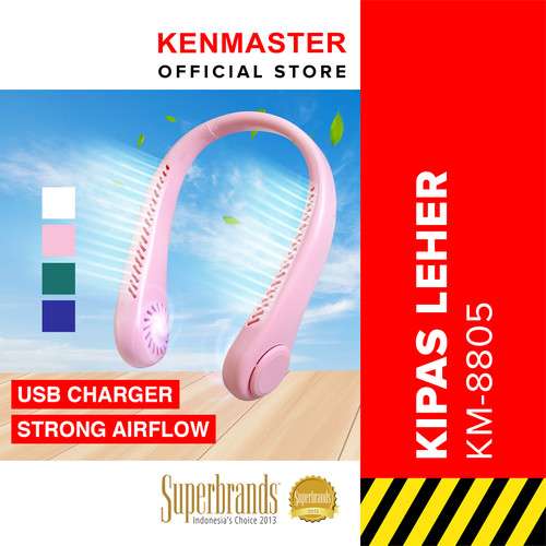 Kipas Angin Leher ISB /Portable Sport Lazy Neck Fan Kenmaster - KM-880