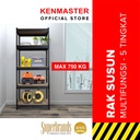 Kenmaster Rak 5 Susun Multipurpose Dark Grey - RAK-026