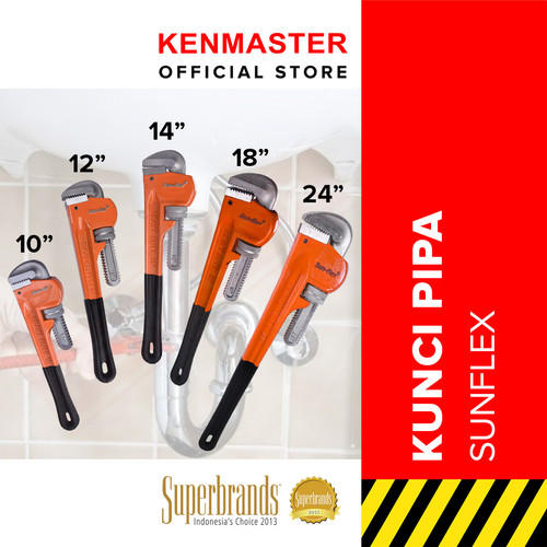 Sunflex Kunci Pipa 10 / 12 / 14 / 18 dan 24" / Pipe Wrench