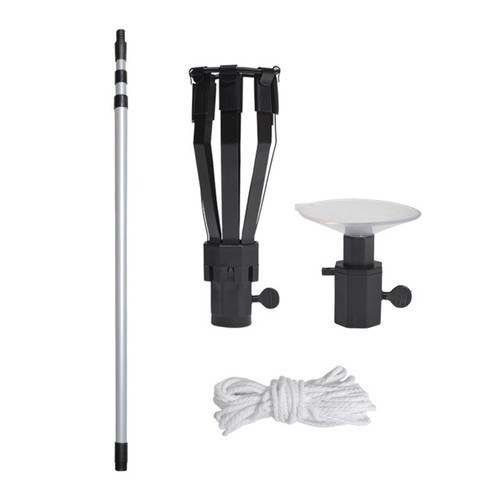 Paket Lampu 7Watt + Tongkat Lampu KM-021-8 Jari / 2.4 Meter Kenmaster