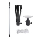 Paket Lampu 7Watt + Tongkat Lampu KM-021-8 Jari / 2.4 Meter Kenmaster
