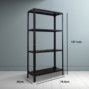 Kenmaster Rak 4 Susun RS-374M Multipurpose Black - RAK049