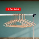 Gantungan Baju H10 Warna - Hanger isi 6 Pcs / Set Kenmaster - GANT078