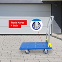 Kenmaster Hand Truck 150KG KM-150 PP+STEEL / Troli Lipat Dorong Biru