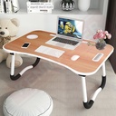 Meja Belajar Lipat / Meja Computer Biru SY-CT-6 Tempat Minum + HP