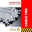 Kenmaster Cable Ties 3.6X30cmX50Pcs WHITE - 1 PACK