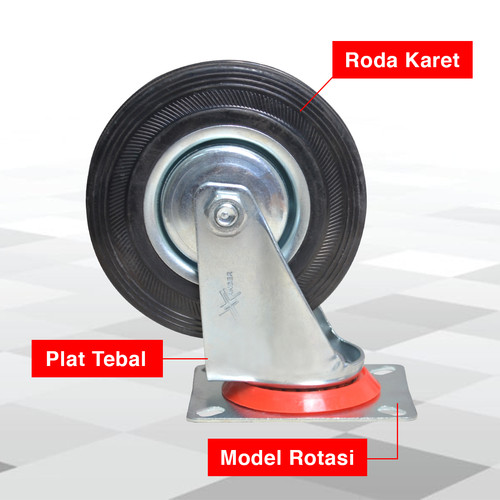 Xander Roda Karet Hitam 3 IN (M) Hidup - RODA194