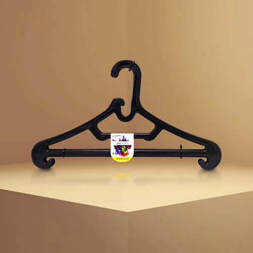 Gantungan Baju H01 Hitam - Hanger isi 6 Pcs / Set Kenmaster - GANT058
