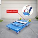Kenmaster Hand Truck 300KG KM-300 PP+STEEL / Troli Lipat Dorong Biru