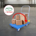 Kenmaster Hand Truck 150KG KM-150 PP+STEEL / Troli Lipat Dorong Biru