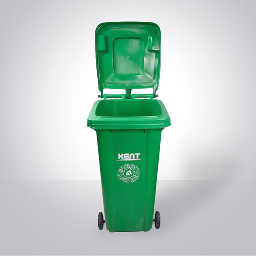 Kent Tempat Sampah Roda Plastik KT-120G Green/Tong Sampah 92CM-TONG019