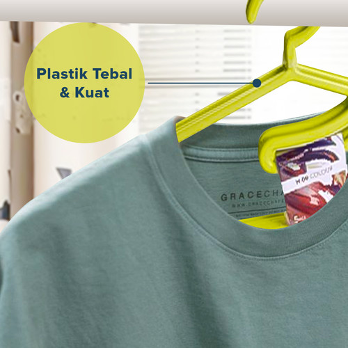 Kenmaster Gantungan Baju Warna Hanger H09 1 Set - Isi 5 Pcs