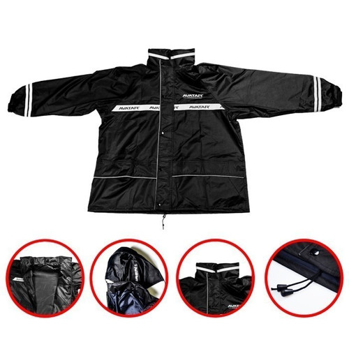 Jas Hujan Set - Jaket Celana AVATAR Merah - Ukuran XXL