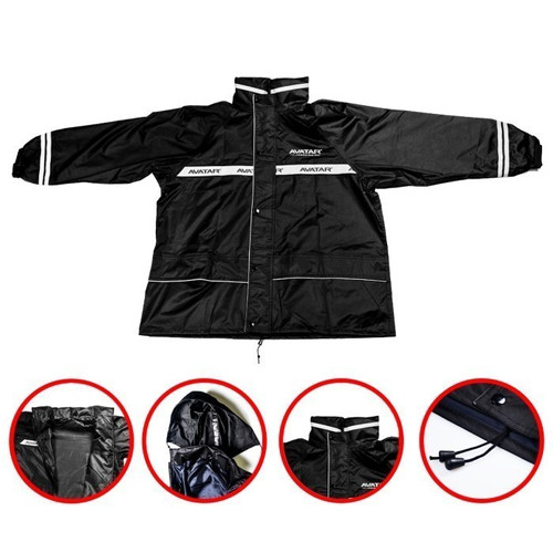 Jas Hujan Set - Jaket Celana AVATAR Merah - Ukuran M