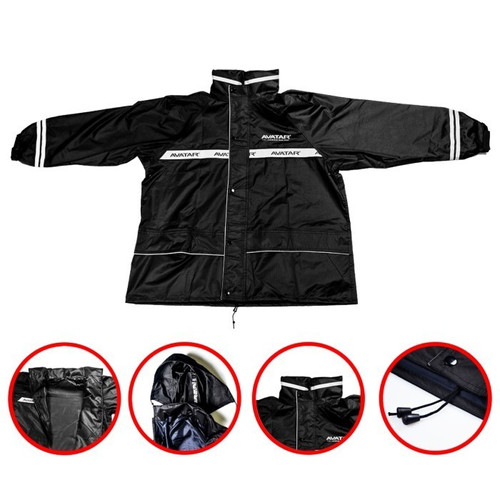 Jas Hujan Set - Jaket Celana AVATAR Dark Blue - Ukuran L