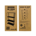 Kenmaster Rak 4 Susun RS-374M Multipurpose Black - RAK049