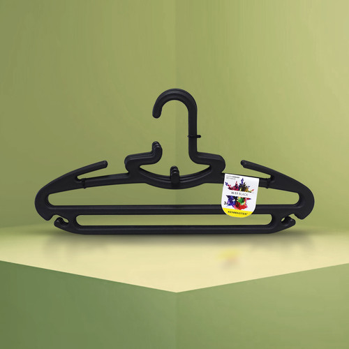 Gantungan Baju H11B Hitam- Hanger isi 3 Pcs / Set Kenmaster - GANT079