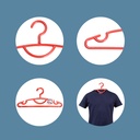 Kenmaster Gantungan Baju Warna Hanger H02 1 Set - Isi 3 Pcs GANT057