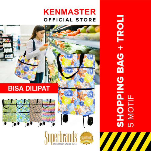 Tas Belanja Lipat Roda Serbaguna NM-108 / Trolly Shopping Bag - Motif