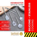 Vima Home Silicone Spatula + Stainless Cooking Set - Gray