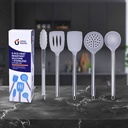 Vima Home Silicone Spatula + Stainless Cooking Set - Gray