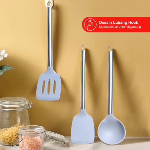 Vima Home Silicone Spatula + Stainless Cooking Set