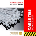 Kenmaster Cable Ties 3x15cmx100Pcs Black 2 Pack