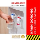 Kenmaster Kran Aqua dorong Biru + Merah Guci