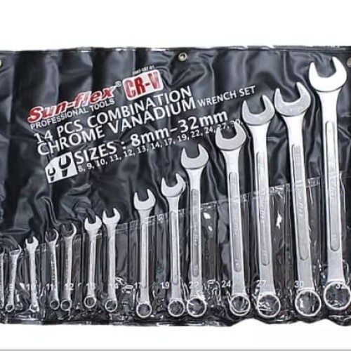 Sunflex Kunci Ring Pas 14Pcs 8mm - 32mm CRV