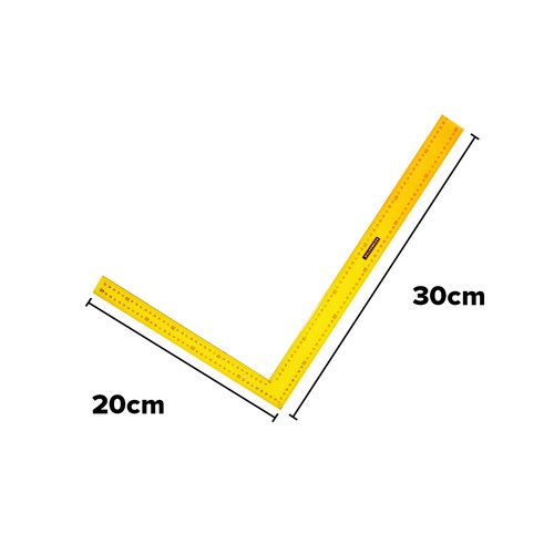 Kenmaster Penggaris Siku Baja 20 x 30 Cm - Penggaris Siku Tukang