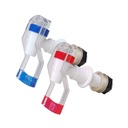 Kenmaster Kran Aqua dorong Biru + Merah Guci