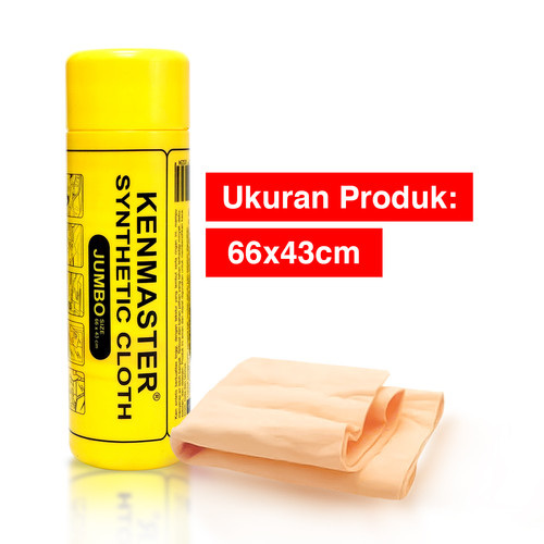 Kenmaster Chamois Jumbo 66X43 Cm - Yellow Box (Lap Motor Ukuran Besar)