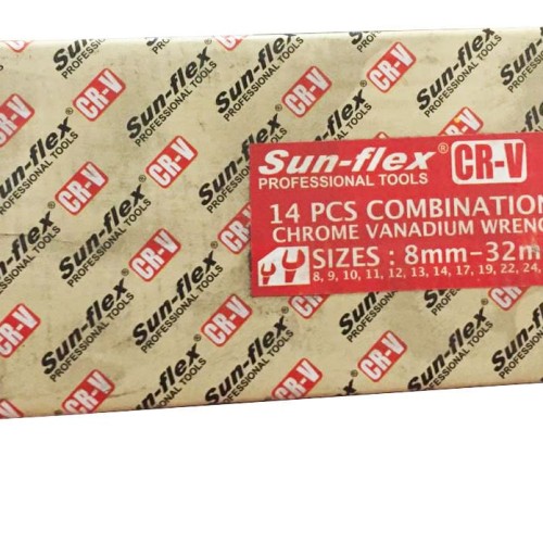 Sunflex Kunci Ring Pas 14Pcs 8mm - 32mm CRV