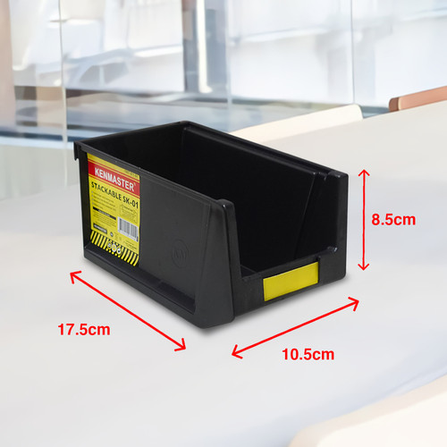 Kenmaster Plastik Stackable Hitam SK01