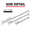 Kenmaster Kabel TIES 3 X 200 MM X 100 PCS MARKER WHITE
