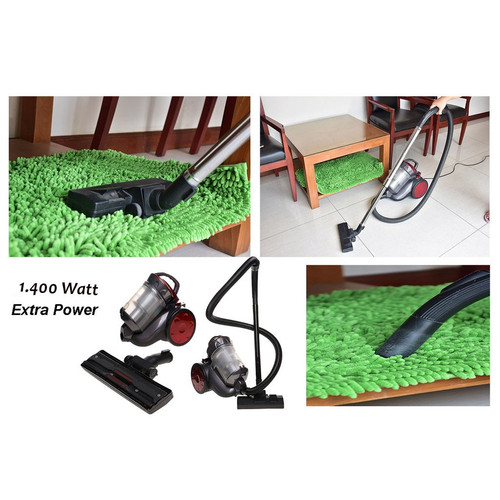 Kenmaster Vacuum Cleaner Dry Cyclone Power KM 1501- Hitam-Merah