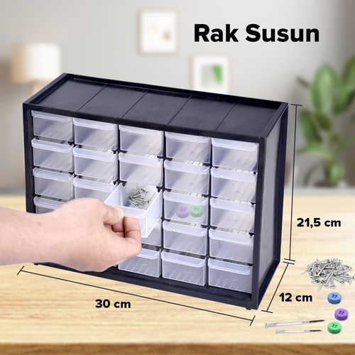 Kenmaster Rak Susun Drawer 25 Kompartemen