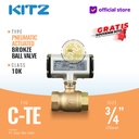 Pneumatic Ball Valve Bronze KITZ Fig. C-TE , 3/4" - 20mm, Drat / Screw