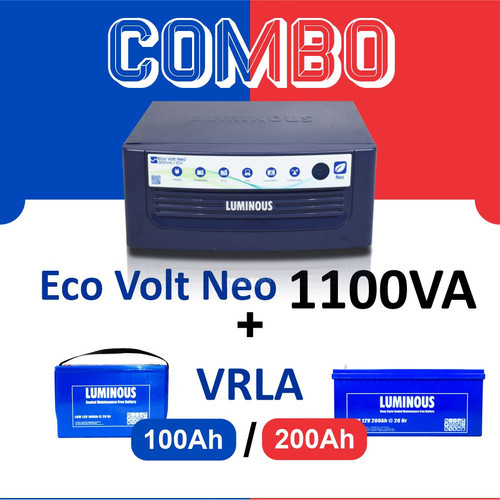 PROMO COMBO PAKET 1100VA ECO VOLT + BATERAI 100AH VRLA