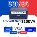 PROMO COMBO PAKET 1100VA ECO VOLT + BATERAI 100AH VRLA
