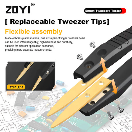 ZOYI ZT-MD1 Digital Smart Tweezer LCR SMD Tester Resistance Capacitance Inductance Test Measurement