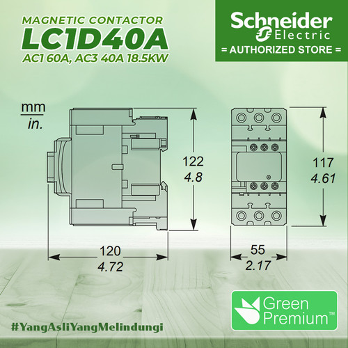 Kontaktor Contactor Schneider LC1D40A 24V 42V 48V 110V 220V 380V