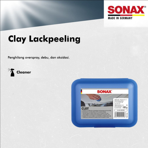Sonax Clay Lackpeeling Blue Menghilangkan Kotoran Membandel Cat Mobil