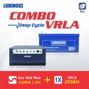 PROMO COMBO PAKET 1100VA ECO VOLT + BATERAI 100AH VRLA